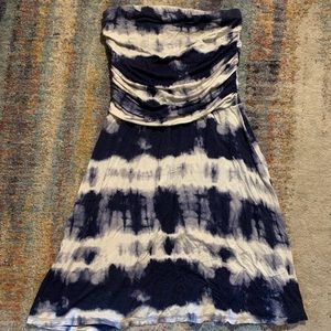 Strapless Tye-Dye Dress